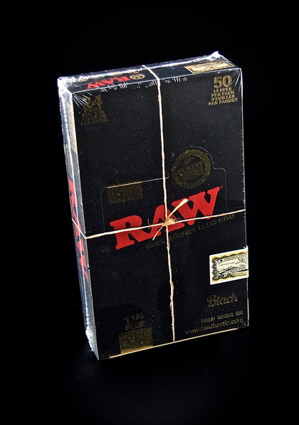 Details about Raw Black Classic 1 1/4 Natural Unrefined Rolling Papers 24 Booklet Packs
