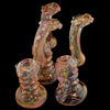 Gold Flaming Sherlock Smoking Glass Pipe-689