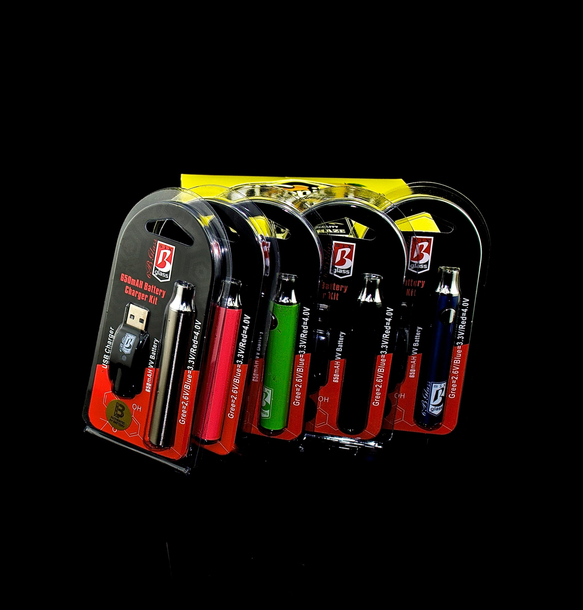650mAh 6B Glass battery charger kit. (red and green available).-224